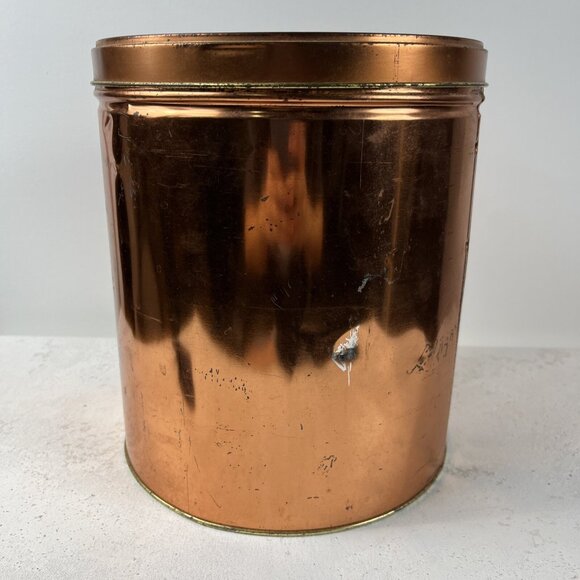 Vintage Jane Parker Potato Chips 1 LB A&P Paper Label Red Advertising Tin Can - Picture 3 of 5